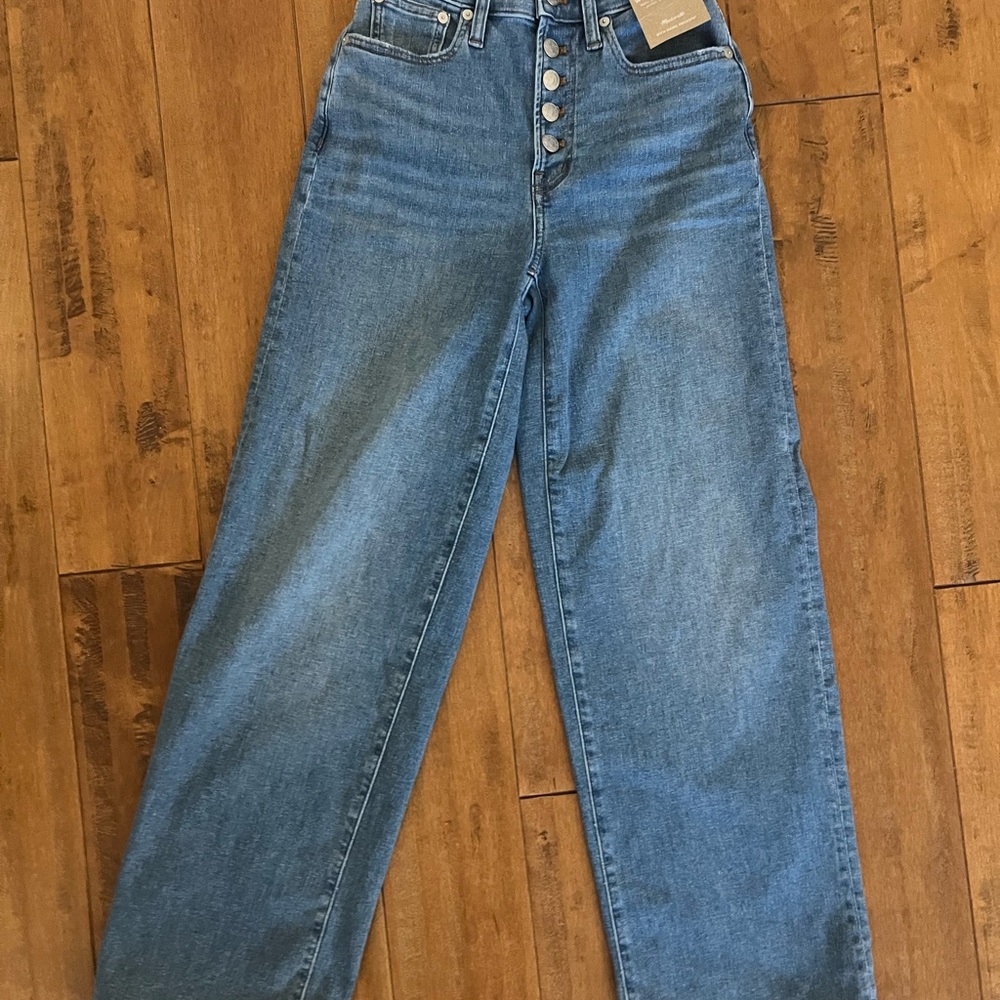 High-Waisted Blue Denim Jeans